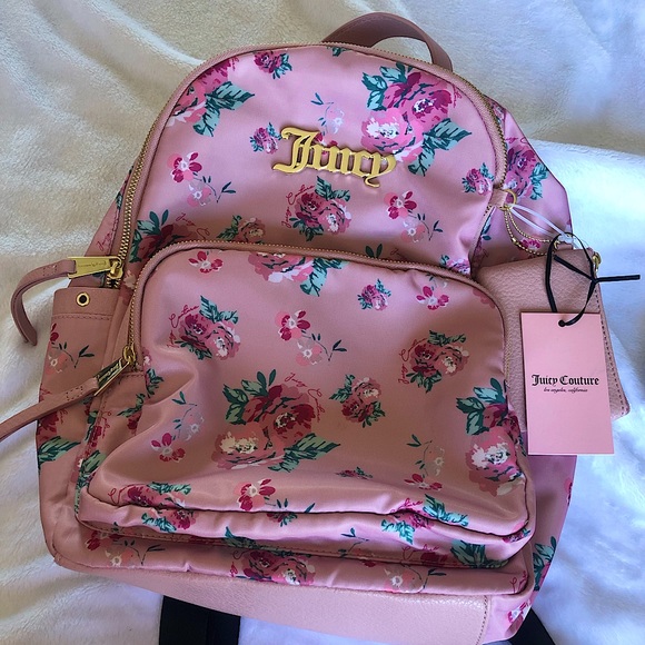 JUICY COUTURE Authentic Vintage Rose Backpack!🌸💗 - Picture 1 of 5
